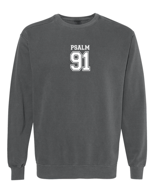 Adult Psalm 91 Comfort Colors Crewneck