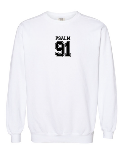 Adult Psalm 91 Comfort Colors Crewneck