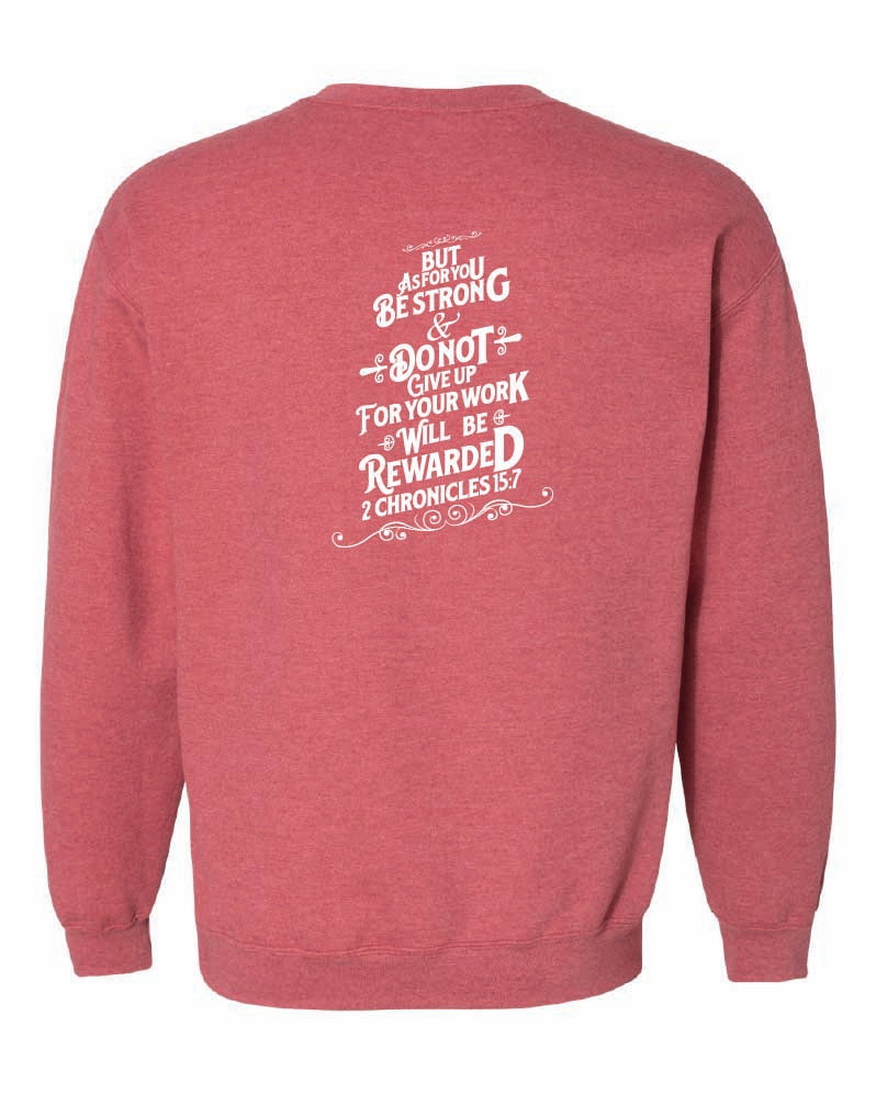 Girls Golf Gildan Crewneck "2 Chronicles 15:7"