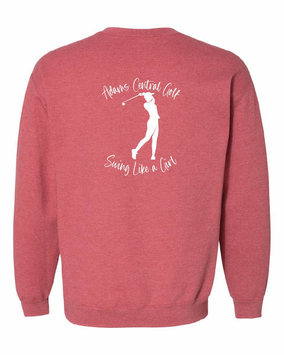 Girls Golf Gildan Crewneck "Swing Like a Girl"