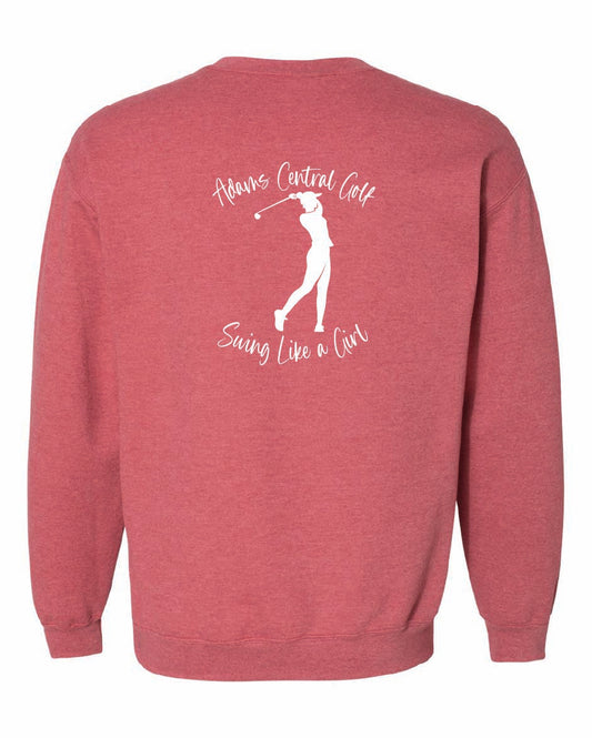 Girls Golf Gildan Crewneck "Swing Like a Girl"