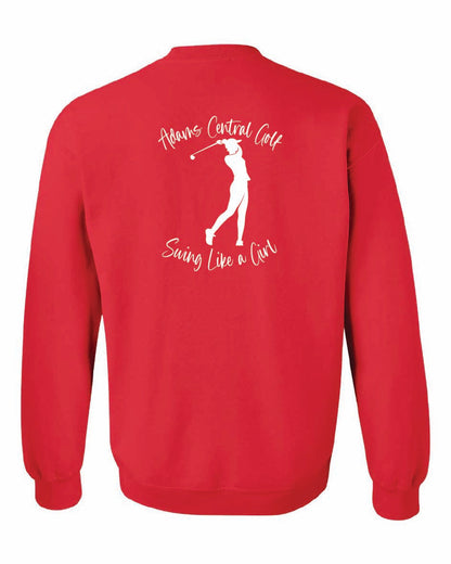 Girls Golf Gildan Crewneck "Swing Like a Girl"
