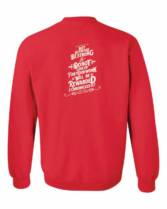 Girls Golf Gildan Crewneck "2 Chronicles 15:7"