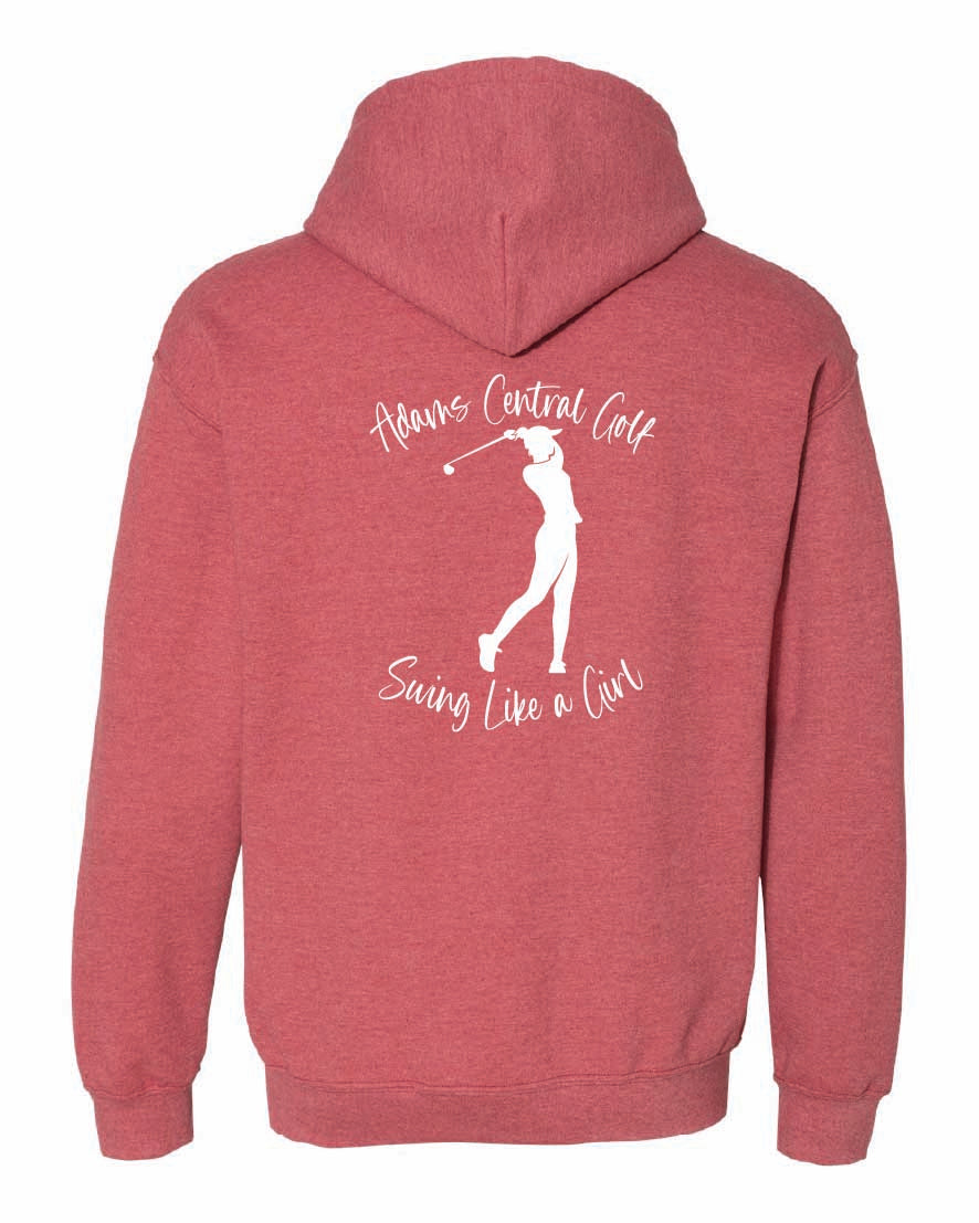 Girls Golf Gildan Hoodie "Swing Like a Girl"