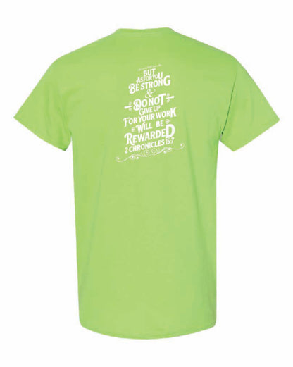 Girls Golf Gildan t-shirt "2 Chronicles 15:7"