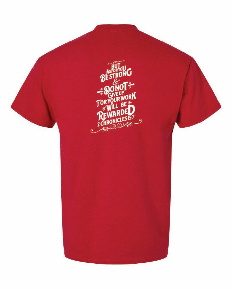 Girls Golf Gildan t-shirt "2 Chronicles 15:7"