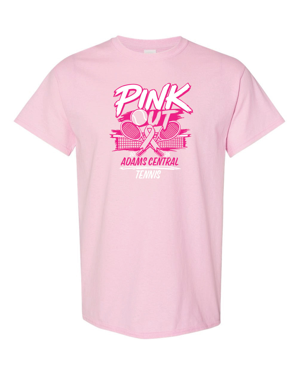 Tennis PINK OUT Adult Gildan T-shirt