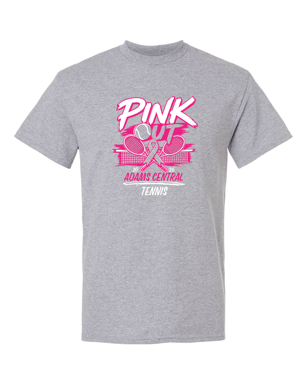 Tennis PINK OUT Adult Gildan T-shirt