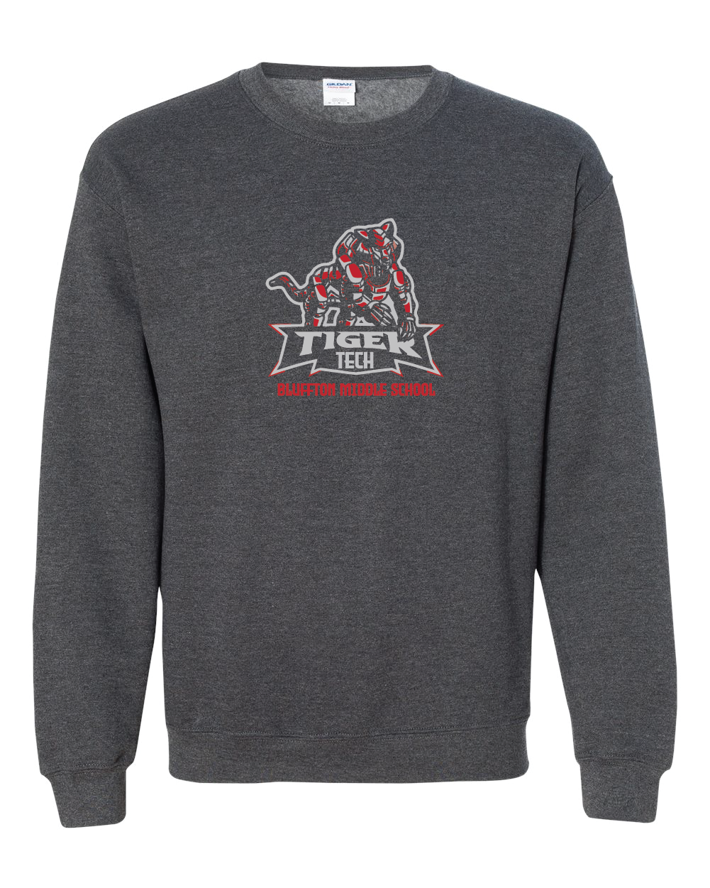 Bluffton Tiger Tech Gildan Crewneck