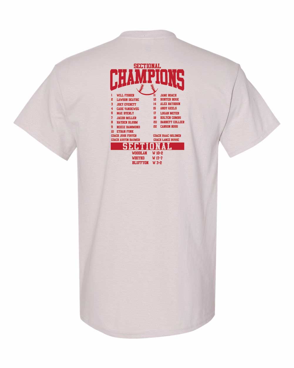 AC Baseball Sectional Champs t-shirt ADULT
