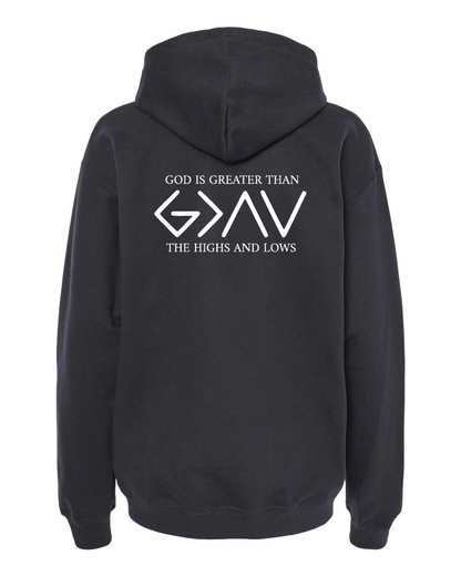 Adult Gildan Softstyle 'God is Greater' Hoodie